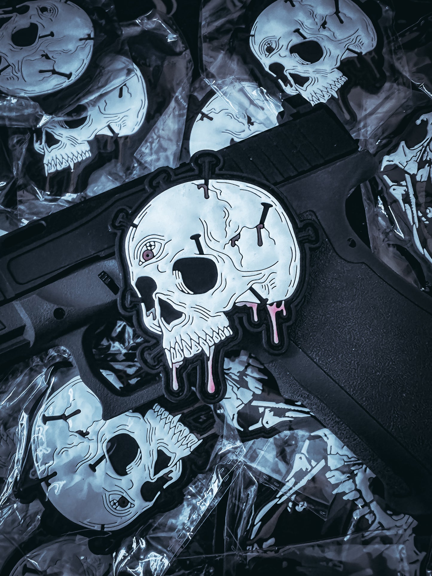 Nailed Skull PVC Patch
