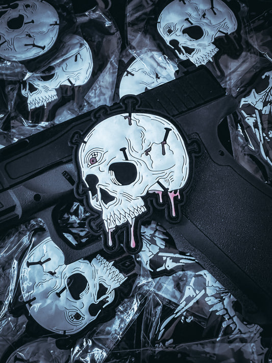 Nailed Skull PVC Patch